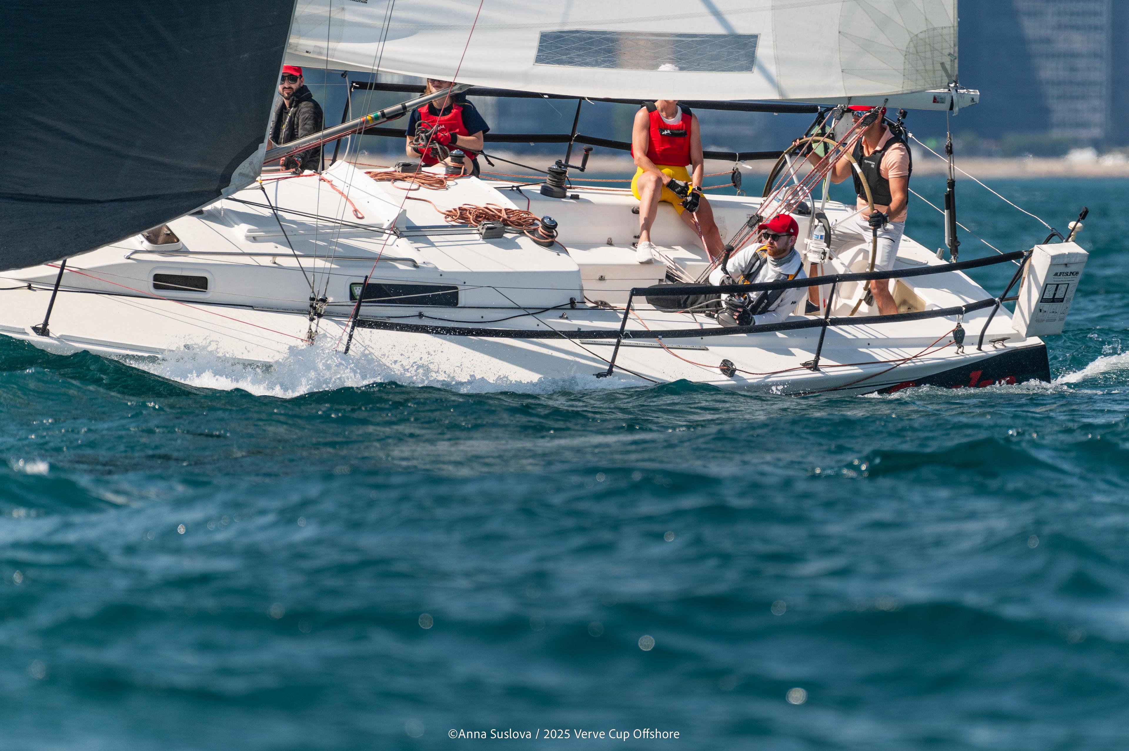 Sivka Sailing J/105 race crew on Lake Michigan
